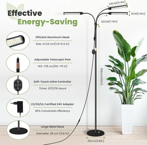 Miniatura 5 de Luces de plantas grandes para cultivo en interiores de 24 V, espectro completo mejorado de 660 nm, luz LED de cultivo LM281B+, luz de planta