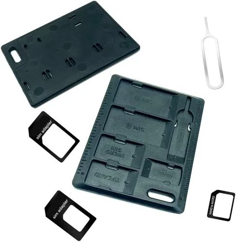 Miniatura 7 de 1 paquete de soportes para tarjetas SIM con bandeja abridor, juego de herramientas de almacenamiento de tarjetas para tarjetas de memoria Micro Nano
