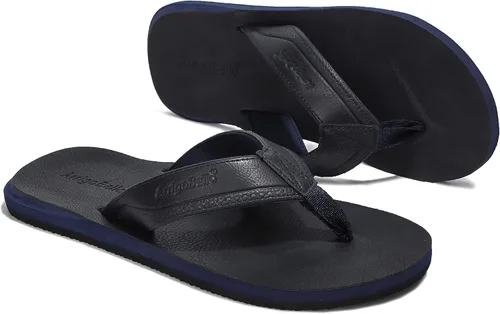 Miniatura 4 de AX BOXING - Chancletas de cuero para hombre, sandalias tipo pata de gallo, casuales y cómodas