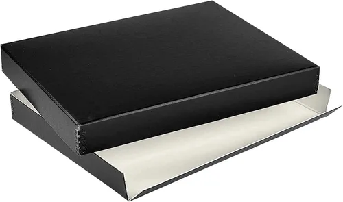 Miniatura 119 de Lineco Archival Caja de almacenamiento para impresión de 13x19 pulgadas, diseño frontal abatible, 13 1/2 x 19 1/2 x 3 pulgadas, color exterior: negro