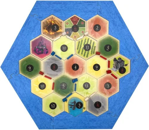 Miniatura 4 de Amalgam Escenario Hexagonal de Reemplazo Multi-Recurso compatible con Los Colonos de Catan de Catan, Seafarers, Cities and Knights y Expansiones