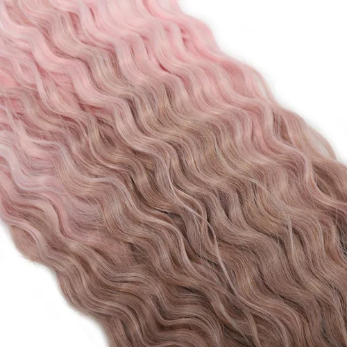 Miniatura 4 de Pelo de ganchillo Ocean Wave de 30 pulgadas, 3 paquetes de cabello trenzado de onda profunda, cabello rizado profundo con ganchillo para mujeres