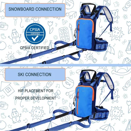 Miniatura 5 de QOGIR Arnés de esquí y snowboard para niños: aprenda a esquiar y enseñe a su hijo el control de velocidad