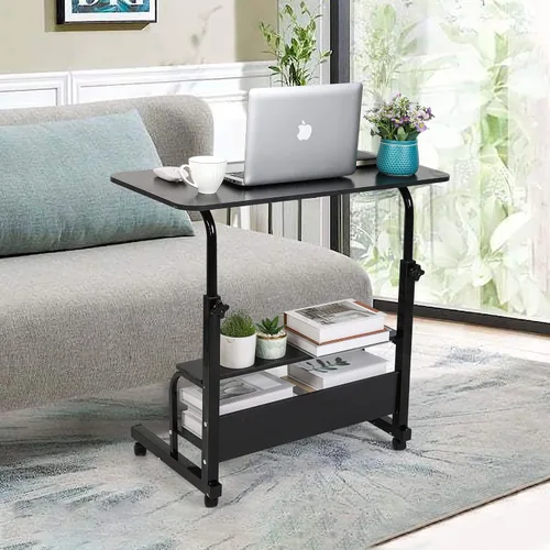 Miniatura 7 de Escritorio universal movible mesa para espacios pequeños almacenamiento conveniente escritorio portátil computadora escritorio ajustable casa