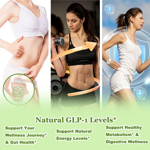 Miniatura 3 de Gotas líquidas de apoyo GLP-1, fórmula 10 en 1 con berberina, canela de Ceilán, fibra prebiótica y extracto de té verde Apoyo para el metabolismo