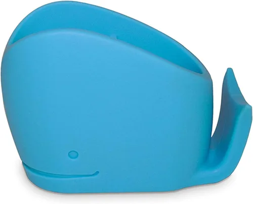 tegongse Lindo soporte de silicona para cepillos de dientes de ballena para niños, organizador de almacenamiento de pasta de dientes para niños,