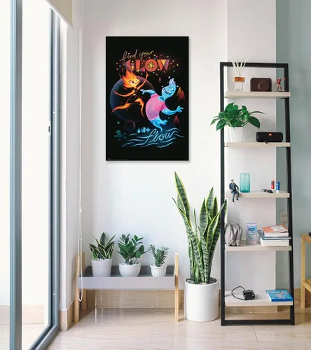 Miniatura 4 de Elemental - Póster de película de Disney/Pixar (Find Your Glow And Flow) (tamaño: 24 "x 36")