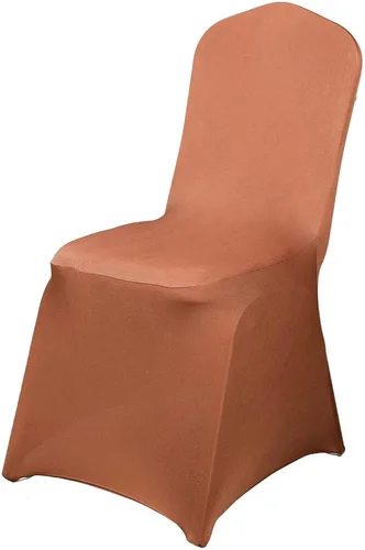 Miniatura 7 de Balsa Circle 6 fundas elásticas de elastano beige para sillas de banquete, protector de asiento extraíble, lavable, suministros de fiesta, boda