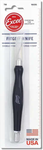 Miniatura 6 de Excel Blades Fit Grip - Cuchillo de manualidades con hoja en ángulo de acero al carbono ultra afilada #11 - Cuchillo de precisión con agarre de goma