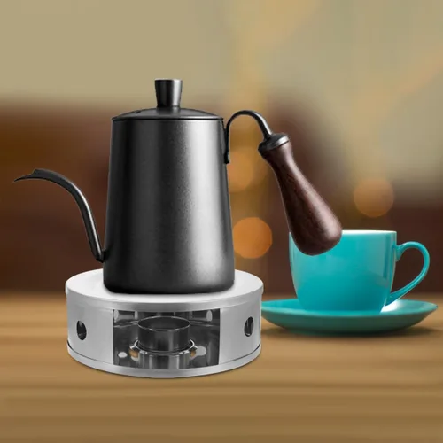 Miniatura 6 de Samlee Calentador de tetera de acero inoxidable con portavelas, mantiene tu té y bebidas calientes, adecuado para ollas de vidrio, cerámica