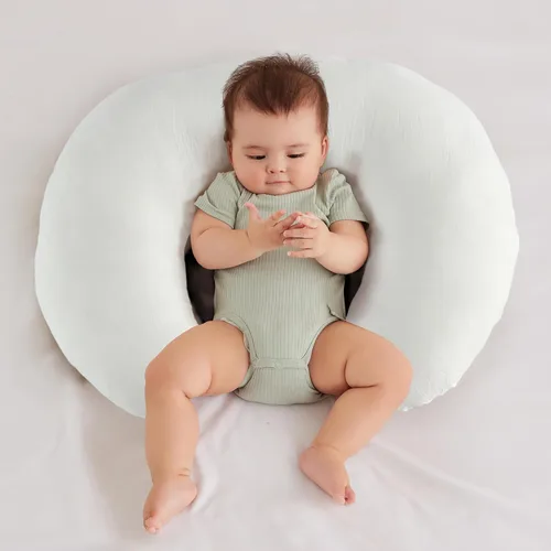 Miniatura 6 de Almohada de lactancia para biberón y lactancia materna, Almohadas ergonómicas de confort esenciales para la lactancia para mamá y bebé, Almohada