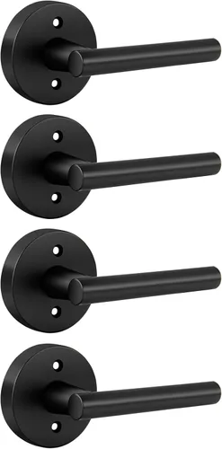Miniatura 31 de Goldenwarm - Paquete de 1 picaporte negro inactivo de una sola cara, con tirador de puerta de extracción mate, resistente, para armario o despensa