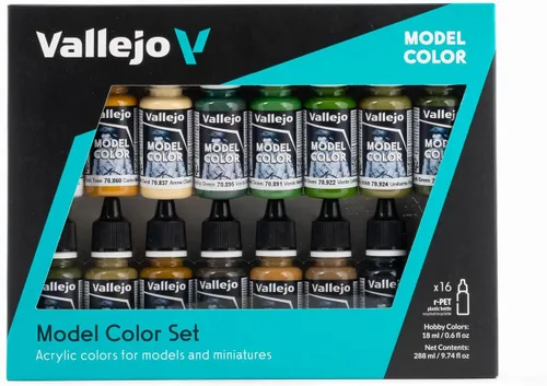 Miniatura 9 de Vallejo - Juego de pintura acrílica de camuflaje alemán de la Segunda Guerra Mundial Color del modelo Colores de alta pigmentación Acabados
