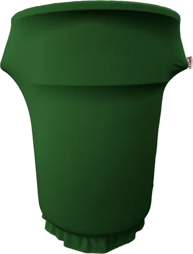 Miniatura 49 de LA Linen Cubierta para cubo de basura ajustable de elastano elástico de 32 galones, cubierta redonda para contenedor de residuos, decoración de Gris