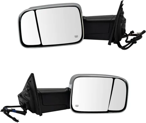 Miniatura 44 de Trail Ridge Juego de espejos de remolque de 2 piezas para el lado del conductor y del pasajero compatible con Ford F-150 FO1320479 FO1321479