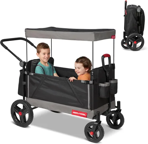 Radio Flyer - Vagón para niños, cochecito de bebé, juguetes para exteriores para niños de 1 a 3 años, carrito rodante, carrito de playa con ruedas,