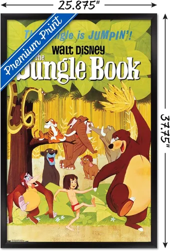 Miniatura 3 de Trends International Disney The Jungle Book - Póster de pared de una hoja, 24 x 36 pulgadas, versión enmarcada en negro