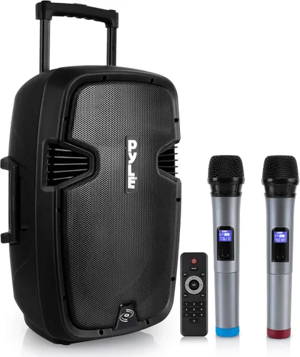 Miniatura 8 de Pyle Sistema de altavoces PA Bluetooth portátil - Altavoz de karaoke inalámbrico de 1000 W con subwoofer de 12 pulgadas, USB/SD/MP3/FM - Incluye