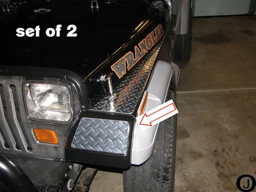 Miniatura 8 de Se adapta a la cubierta del guardabarros delantero con placa de diamante Jeeep YJ