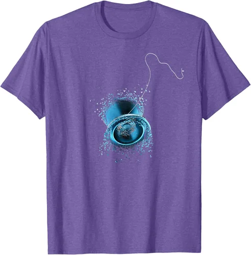 Miniatura 7 de Shattered Yo Yo - Camiseta de diseño azul impresionante, Negro, S