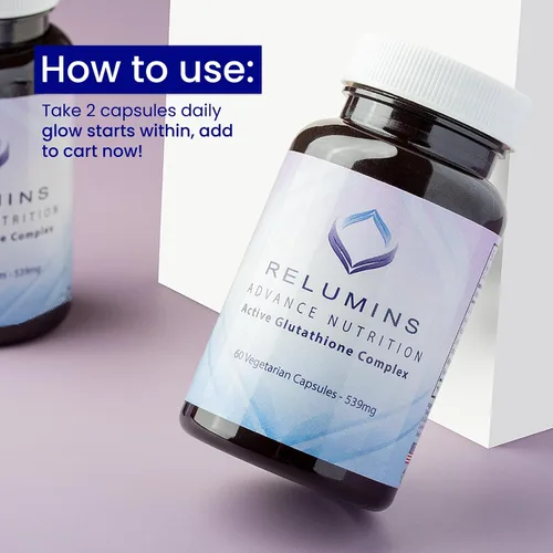 Miniatura 7 de Relumins Advance White, Complejo activo Glutatión, Cápsulas con fórmula blanqueadora oral con 6 refuerzos, Blanquea, repara y restaura la piel