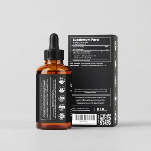 Miniatura 7 de NutraChamps Tintura de melena de león – Extracto líquido de melena de león orgánico USDA – 2 onzas líquidas – Sin alcohol, gotas de melena de león