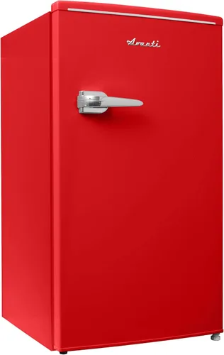 Miniatura 14 de Avanti Minirefrigerador con congelador de diseño retro, refrigerador compacto con puertas dobles para oficina en casa o dormitorio, cuenta con Azul