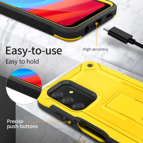 Miniatura 5 de URBANITE Funda para Samsung Galaxy A13 con soporte, protección a prueba de golpes de grado militar con protector de pantalla compatible con teléfono