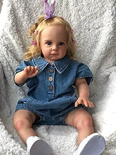 Angelbaby Muñecas de bebé real Reborn de 24 pulgadas, 23.6 in, linda niña de silicona realista con cuerpo suave y acurrucable, juguetes y accesorios