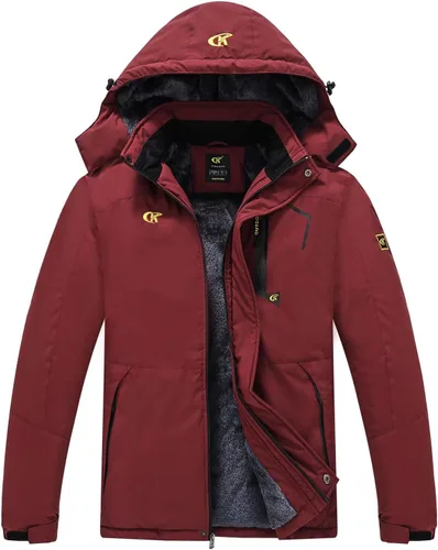 QPNGRP Chaqueta impermeable de esquí y snowboard para hombre, abrigo de nieve de invierno