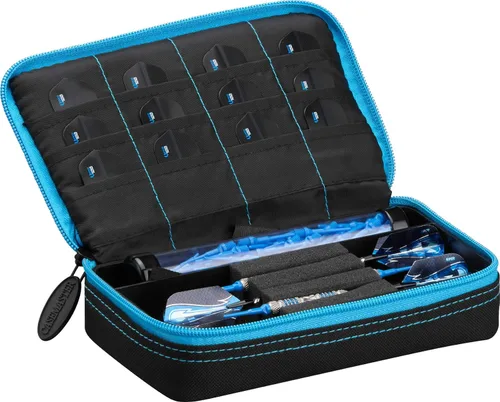 Casemaster Plazma - Estuche para dardos de punta suave y de acero, tiene capacidad para 3 dardos y cuenta con tubo de almacenamiento integrado y