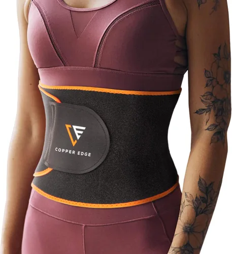 Miniatura 6 de Cinturón reductor de cintura para sudar para mujeres y hombres, moldeador de envoltura de entrenamiento con iones de cobre para mejorar el efecto