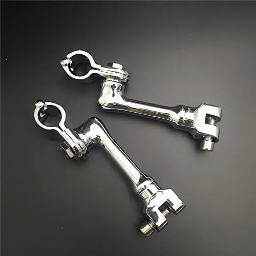 Miniatura 7 de SMT-Kit de montaje de clavijas de carretera ajustables en ángulo largo cromado compatible con cualquier bicicleta con tubo de marco de protector