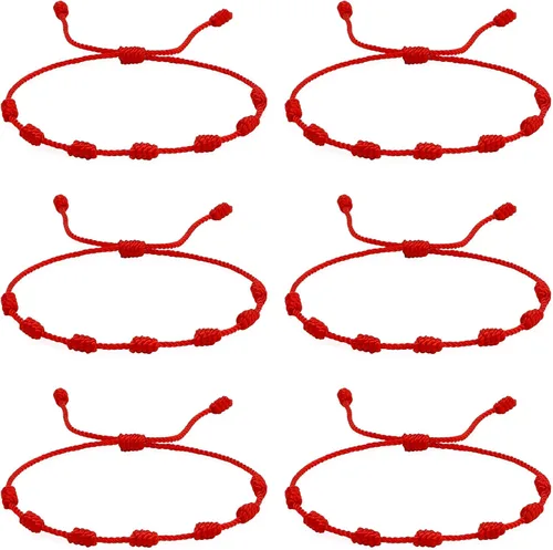 Miniatura 13 de Pulsera de protección con 7 nudos de protección, pulseras ajustables para mujer