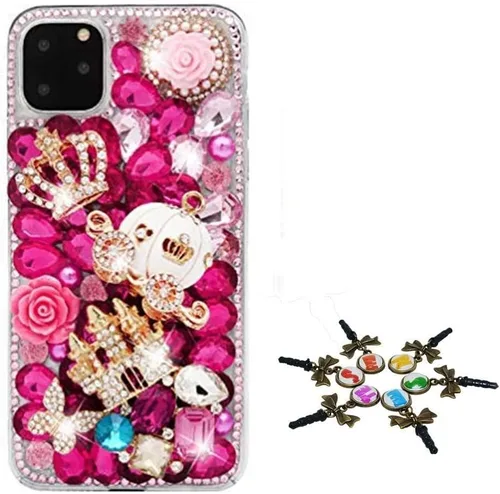 Miniatura 59 de Sparkle - Funda para teléfono compatible con Samsung Galaxy A12, elegante, hecha a mano en 3D, diseño de diamantes de imitación, diseño de diamantes