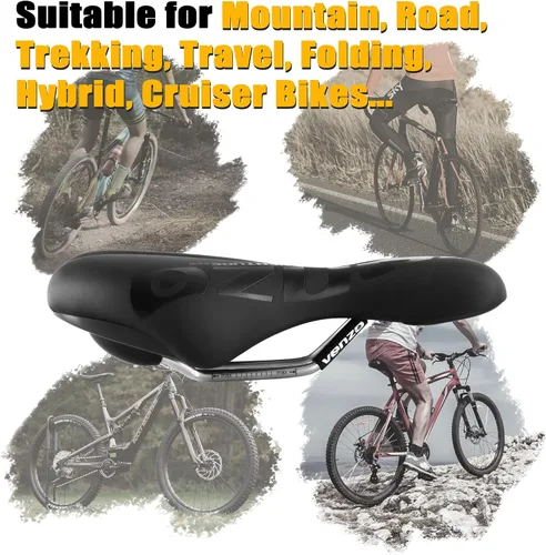Miniatura 6 de Venzo Comfortable Saddle Bike Seat Soft & Durable Bicycle Seat for MTB, Road, Exercise, Trekking, Folding, Hybrid & Cruiser Bikes Breathable &