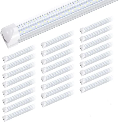 Miniatura 9 de Luz de tubo integrada en forma de V T8 de 8 pies, doble lado, 4 filas, lámpara LED de 120 W, AC85-277V 14400 lúmenes 6000 K blanco frío, luz LED