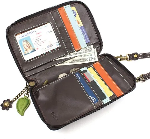 Miniatura 2 de CHALA Cartera cruzada para teléfono celular, bolso de mano multicolor de piel sintética para mujer con correa ajustable