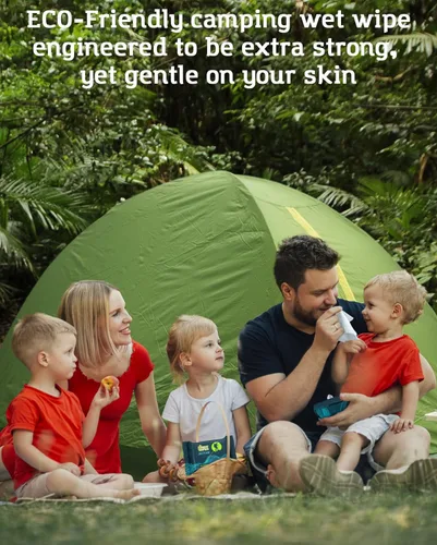 Miniatura 2 de Combat Wipes ACTIVE Toallitas Húmedas para Exteriores - Equipo de Campamento Extra Grueso, Biodegradable, Paños de Limpieza/Refrescantes para Cuerpo