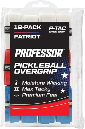 Miniatura 13 de Professor P-Tac Pickleball Paddle Overgrip – Cinta de agarre máxima adherente que absorbe la humedad para paletas de pickleball en paquetes de 6