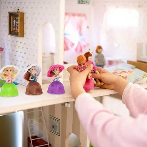 Miniatura 9 de 3 piezas de mini hermoso juguete de muñeca de pastel, sorpresa de magdalena princesa, juguetes para niños, divertido juego de regalo para niñas de 3