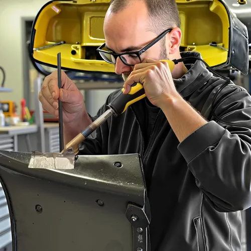 Miniatura 7 de Allturn Soldador de Plástico 2 en 1, Kit de Soldadura de Plástico Kit de Reparación de Parachoques de Coche, 4 Tipos de Grapas de Soldadura