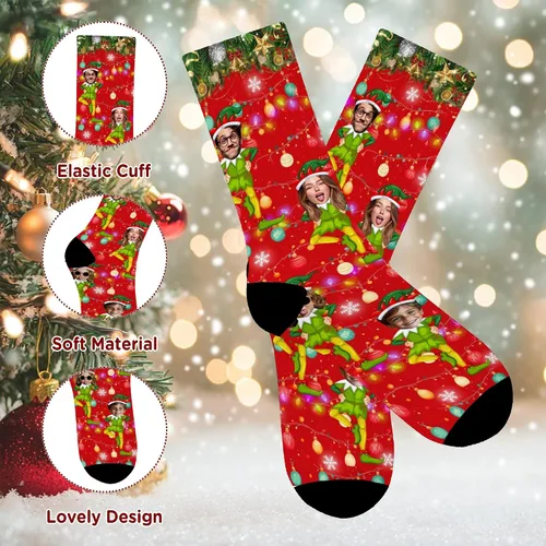 Miniatura 136 de Artsadd Calcetines personalizados para mujeres y hombres, amantes de los perros y gatos, regalos divertidos unisex personalizados