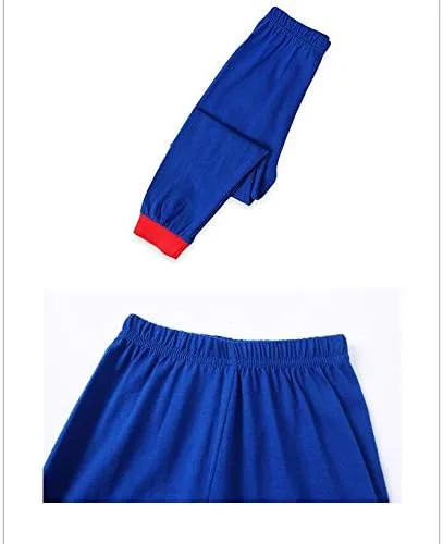Miniatura 5 de Conjunto de pijama de algodón de manga larga con diseño de dinosaurio y cohete para niños pequeños
