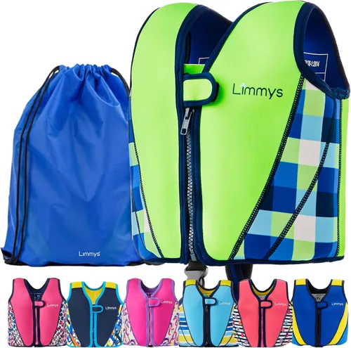 Miniatura 19 de Limmys Chaleco de natación para niños pequeños y niños, ayuda de natación de flotabilidad ajustable, certificado de seguridad CE, diseño galardonado