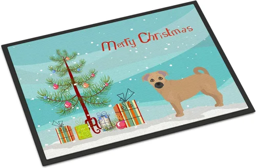 Miniatura 265 de Caroline's Treasures CK3799MAT Akita Shepherd - Tapete de árbol de Navidad de 18 x 27 pulgadas, tapete para puerta delantera, interior y exterior