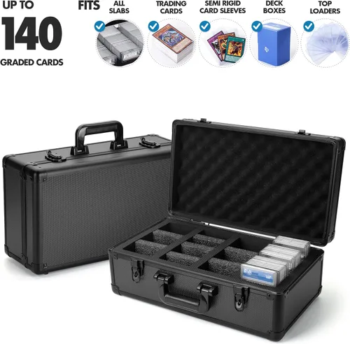 Miniatura 4 de Caja de almacenamiento de tarjetas clasificadas FunGuys, estuche para tarjetas comerciales clasificadas de Pokémon PSA, cajas de almacenamiento