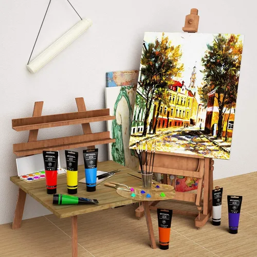 Miniatura 4 de GOTIDEAL - Pintura acrílica umbra crudo, tubos de 4.1 oz, no tóxicas, duradera, para pintor adulto o niño y para lienzo, madera, arcilla, tela