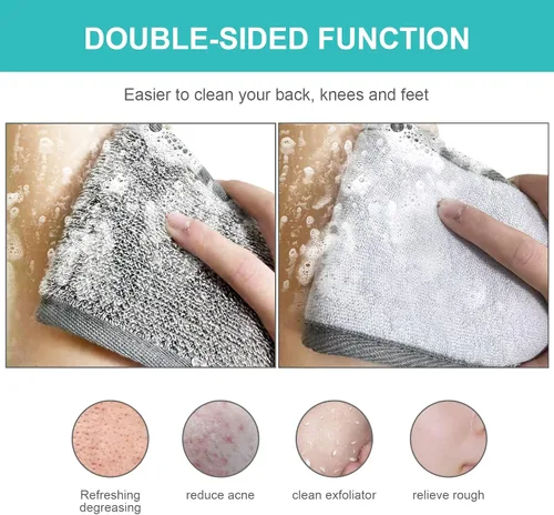 Miniatura 3 de Depurador de espalda de lufa, depurador de espalda exfoliante de 35.4 pulgadas para baño y ducha, para hombres y mujeres, limpiador Luffa