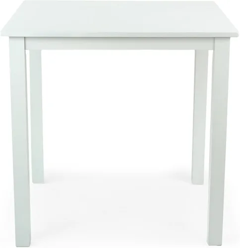 Miniatura 6 de Dining Kitchen Set of 3 Square Table and 2 Side Warm Chairs Classic Solid Wood in White Finish